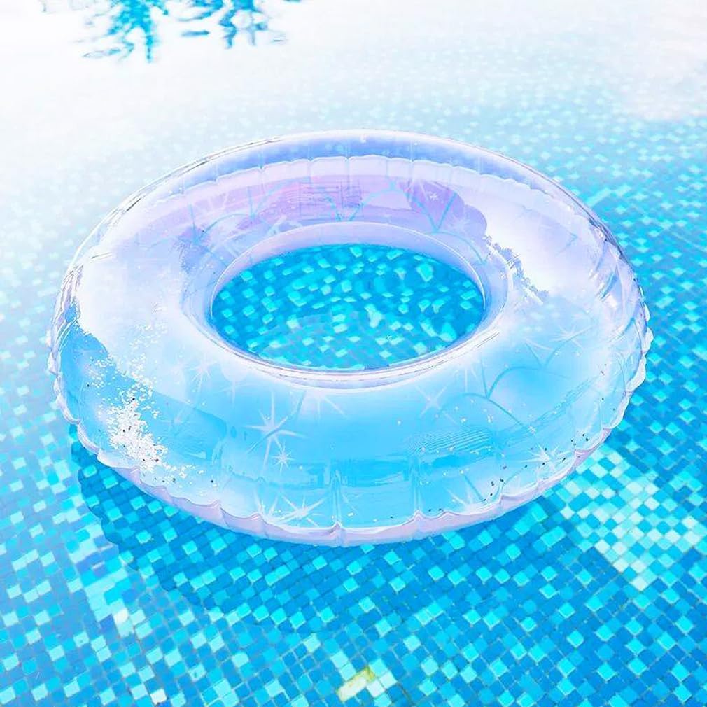 Inflatable Pool Floats Swim Tube Raft Toy with Fruits Mermaid Decorations Summer Water Fun Lounge Beach Lake Party Supplies for Kids