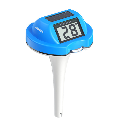Pool Thermometer Floating Easy Read with Dual Jumbo-Sized Screens, Solar Digital Pool Temperature Thermometer Floating for SPA, Ponds