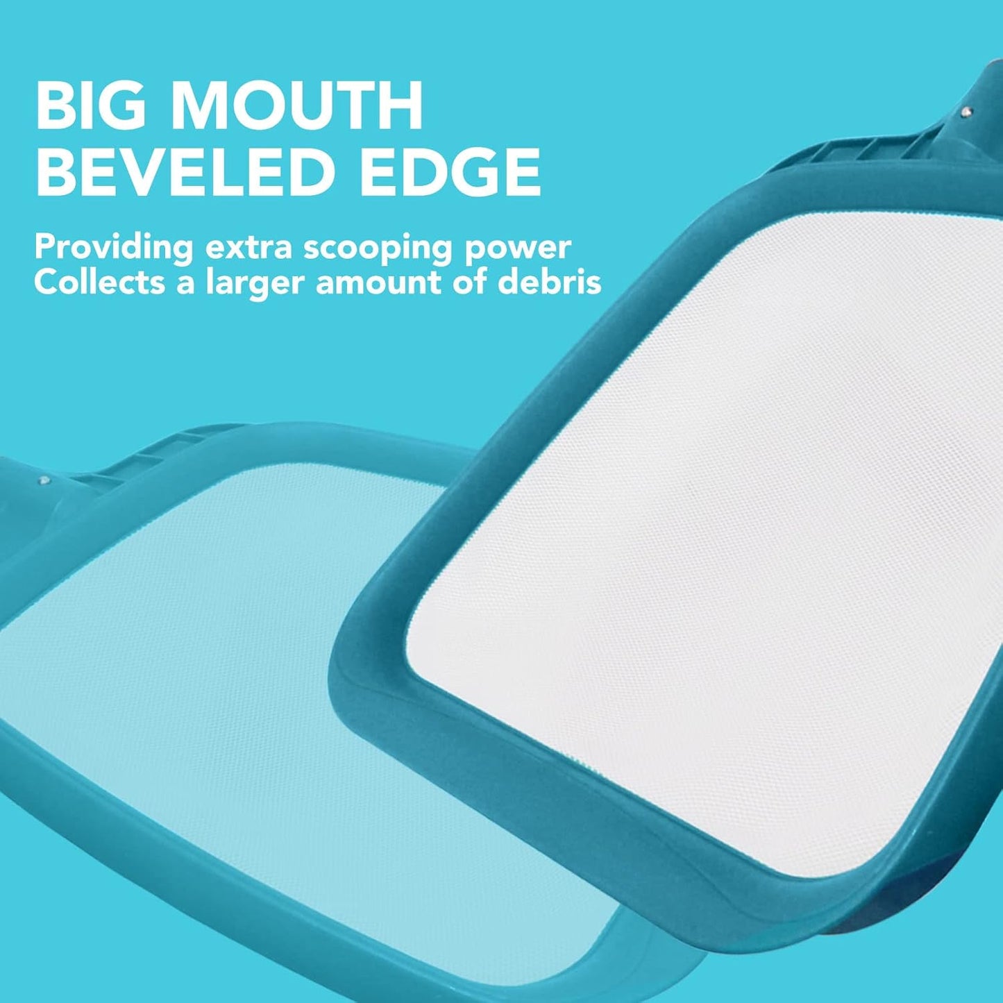 Professional Pool Skimmer Net,Fine Mesh Net Bag,Heavy Duty Swimming Leaf Skimmer Cleaning Tool - Fast Cleaning,Debris Pickup Removal- Fits Standard Swimming Pool Poles