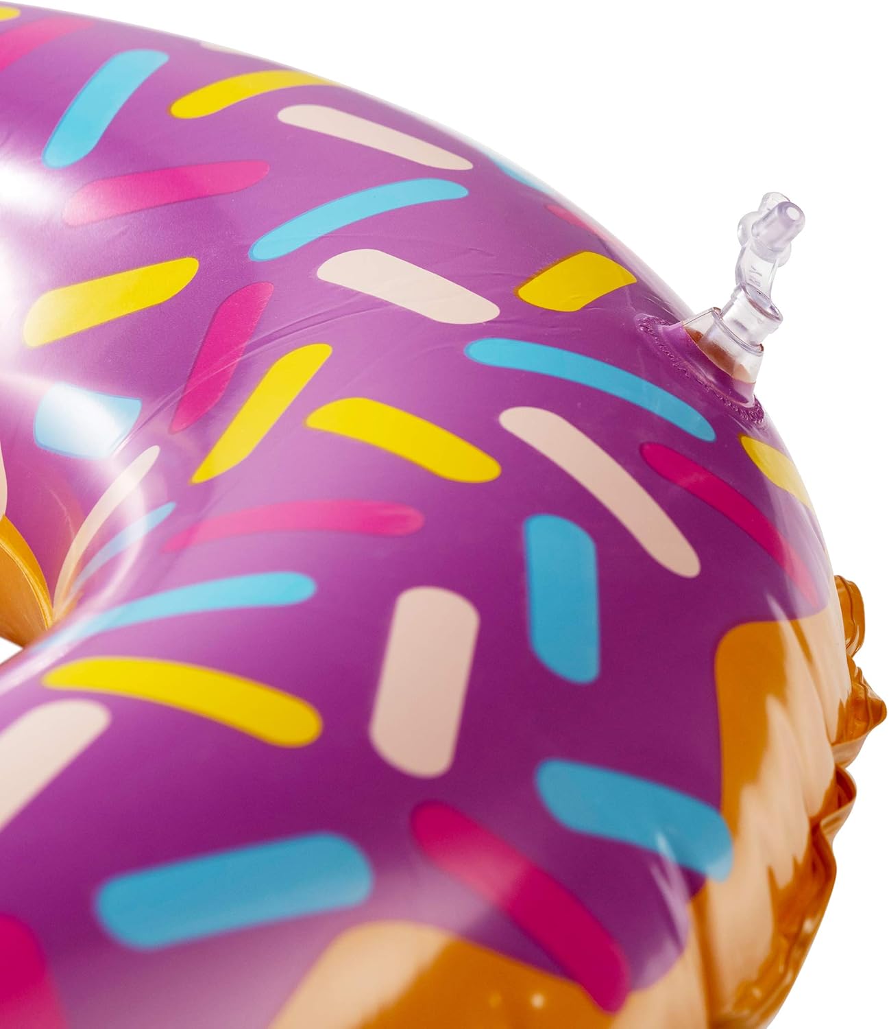 Inflatable Donuts - (Pack of 4) 24 Inch Donut Pool Float for Kids Pool Tube, Assorted Swim Rings with Sprinkles for Pool Floaties, Party Decorations, Giveaways and Kids Party Favors